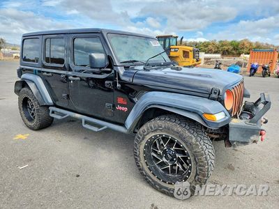 Czwarte zdjęcie samochodu z boku: 2018 JEEP WRANGLER UNLIMITED SPORT VIN:1C4HJXDG6JW177053 - miniatura