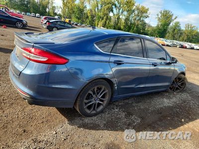 Trzecie zdjęcie samochodu z tyłu: 2018 FORD FUSION SE VIN:3FA6P0HD2JR144038 - miniatura