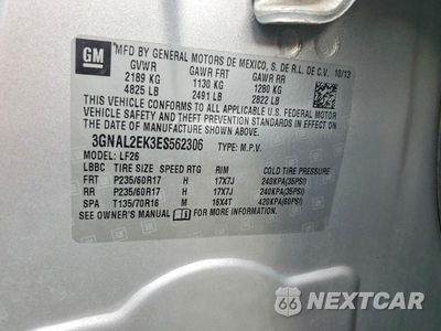 Zdjęcie 13 z 13 samochodu: 2014 CHEVROLET CAPTIVA LS VIN:3GNAL2EK3ES562306 - miniatura