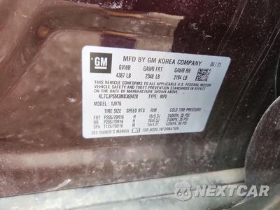 Zdjęcie 13 z 13 samochodu: 2021 CHEVROLET TRAX 1LT VIN:KL7CJPSM3MB369428 - miniatura