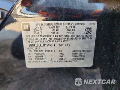 Zdjęcie 13 z 13 samochodu: 2017 CHEVROLET EQUINOX LT VIN:2GNALCEK6H1513574 - miniatura
