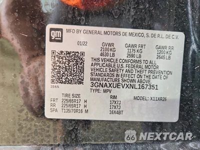 Zdjęcie 14 z 14 samochodu: 2022 CHEVROLET EQUINOX LT VIN:3GNAXUEVXNL167351 - miniatura