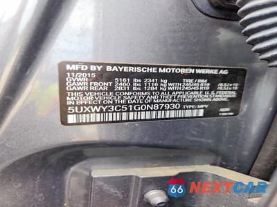 Zdjęcie 13 z 13 samochodu: 2016 BMW X3 XDRIVE28D VIN:5UXWY3C51G0N87930 - miniatura