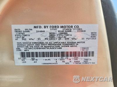 Zdjęcie 14 z 14 samochodu: 2007 FORD ESCAPE HEV VIN:1FMCU59H97KA93148 - miniatura