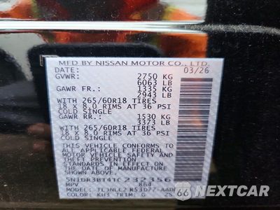 Zdjęcie 13 z 13 samochodu: 2026 NISSAN PATHFINDER ROCK CREEK VIN:5N1DR3BT4TC232356 - miniatura