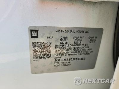 Zdjęcie 12 z 12 samochodu: 2018 CHEVROLET MALIBU LT VIN:1G1ZD5ST0JF139469 - miniatura