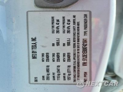 Zdjęcie 12 z 12 samochodu: 2019 TESLA MODEL 3 VIN:5YJ3E1EB8KF421841 - miniatura