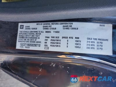 Zdjęcie 12 z 12 samochodu: 2005 CHEVROLET COLORADO VIN:1GCDT196058290710 - miniatura