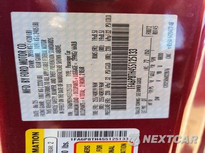 Zdjęcie 12 z 12 samochodu: 2025 FORD MUSTANG VIN:1FA6P8TH4S5125133 - miniatura