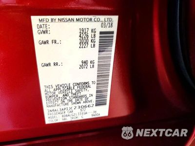 Zdjęcie 12 z 12 samochodu: 2018 NISSAN ALTIMA 2.5 S VIN:1N4AL3AP1JC230662 - miniatura