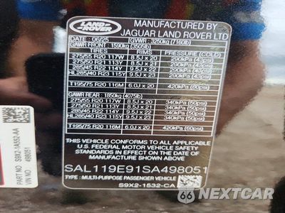 Zdjęcie 12 z 12 samochodu: 2025 LAND ROVER RANGE ROVER SPORT AUTOBIOGRAPHY VIN:SAL119E91SA498051 - miniatura