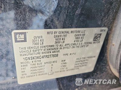 Zdjęcie 13 z 13 samochodu: 2015 CHEVROLET TAHOE SPECIAL VIN:1GNSK3KC4FR277838 - miniatura