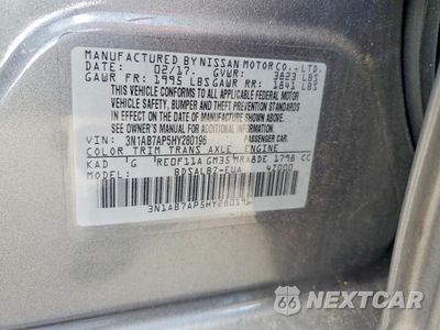 Zdjęcie 12 z 12 samochodu: 2017 NISSAN SENTRA S VIN:3N1AB7AP5HY280196 - miniatura
