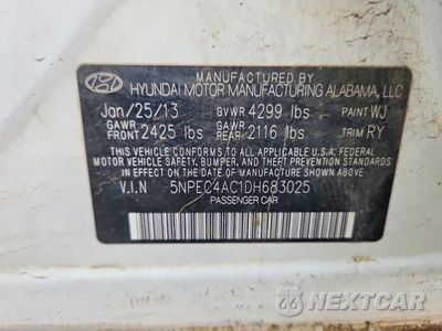 Zdjęcie 12 z 12 samochodu: 2013 HYUNDAI SONATA SE VIN:5NPEC4AC1DH683025 - miniatura