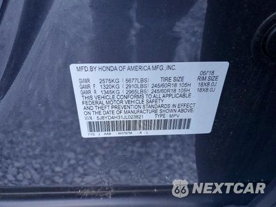 Zdjęcie 13 z 13 samochodu: 2018 ACURA MDX VIN:5J8YD4H31JL023821 - miniatura