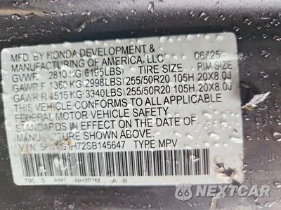 Zdjęcie 13 z 13 samochodu: 2025 HONDA PILOT TOURING VIN:5FNYG1H72SB145647 - miniatura