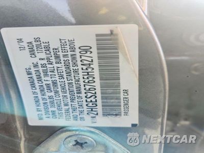 Zdjęcie 12 z 12 samochodu: 2005 HONDA CIVIC EX VIN:2HGES26765H542790 - miniatura