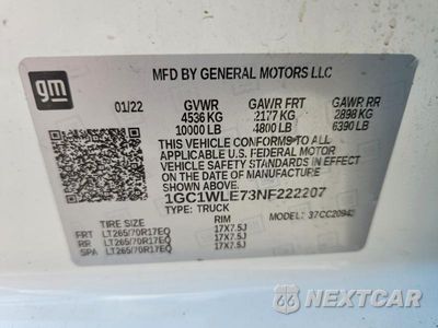 Zdjęcie 12 z 12 samochodu: 2022 CHEVROLET SILVERADO C2500 HEAVY DUTY VIN:1GC1WLE73NF222207 - miniatura