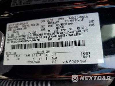 Zdjęcie 13 z 13 samochodu: 2023 FORD ESCAPE ST LINE VIN:1FMCU0MN0PUA46420 - miniatura