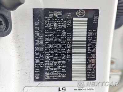 Zdjęcie 12 z 12 samochodu: 2019 TOYOTA CAMRY LE VIN:4T1B11HK4KU808831 - miniatura