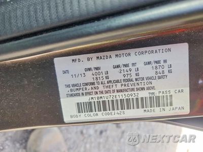 Zdjęcie 12 z 12 samochodu: 2014 MAZDA 3 SPORT VIN:JM1BM1U72E1150932 - miniatura