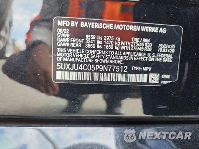 Zdjęcie 13 z 13 samochodu: 2023 BMW X5 M50I VIN:5UXJU4C05P9N77512 - miniatura