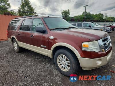 Czwarte zdjęcie samochodu z boku: 2008 FORD EXPEDITION EL EDDIE BAUER VIN:1FMFK18588LA67252 - miniatura