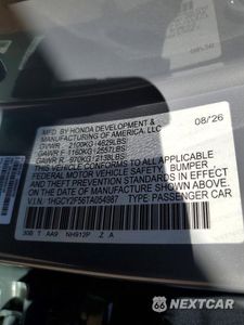 Zdjęcie 12 z 12 samochodu: 2026 HONDA ACCORD HYBRID SPORT VIN:1HGCY2F56TA054987 - miniatura