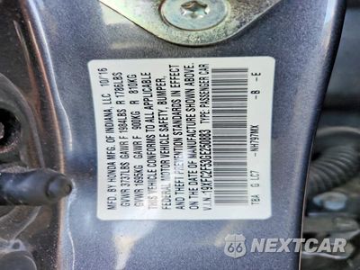 Zdjęcie 12 z 12 samochodu: 2016 HONDA CIVIC LX VIN:19XFC2F53GE250883 - miniatura