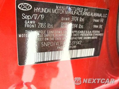 Zdjęcie 12 z 12 samochodu: 2020 HYUNDAI ELANTRA SE VIN:5NPD74LF9LH539342 - miniatura