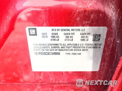 Zdjęcie 12 z 12 samochodu: 2012 CHEVROLET CRUZE LT VIN:1G1PG5SC3C7348992 - miniatura