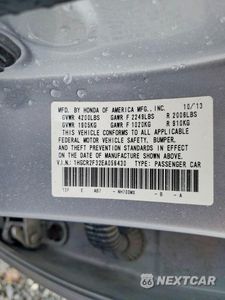 Zdjęcie 13 z 13 samochodu: 2014 HONDA ACCORD LX VIN:1HGCR2F32EA056430 - miniatura