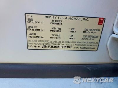 Zdjęcie 13 z 13 samochodu: 2014 TESLA MODEL S VIN:5YJSA1H11EFP63291 - miniatura