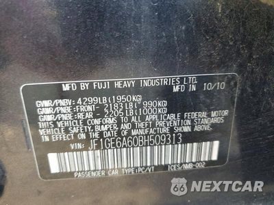 Zdjęcie 12 z 12 samochodu: 2011 SUBARU IMPREZA 2.5I VIN:JF1GE6A60BH509313 - miniatura