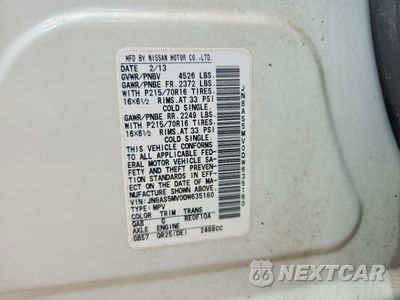 Zdjęcie 13 z 13 samochodu: 2013 NISSAN ROGUE S VIN:JN8AS5MV0DW635180 - miniatura