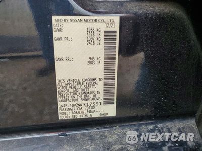 Zdjęcie 13 z 13 samochodu: 2022 NISSAN ALTIMA SV VIN:1N4BL4DV2NN317551 - miniatura