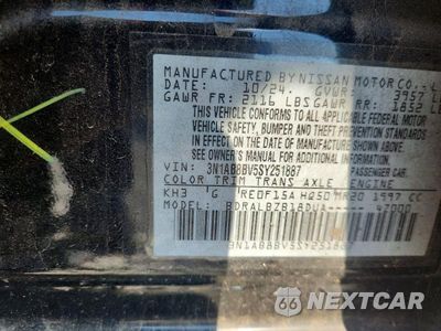 Zdjęcie 12 z 12 samochodu: 2025 NISSAN SENTRA S VIN:3N1AB8BV5SY251887 - miniatura