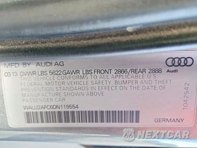 Zdjęcie 13 z 13 samochodu: 2013 AUDI S6 VIN:WAUJ2AFC6DN119554 - miniatura