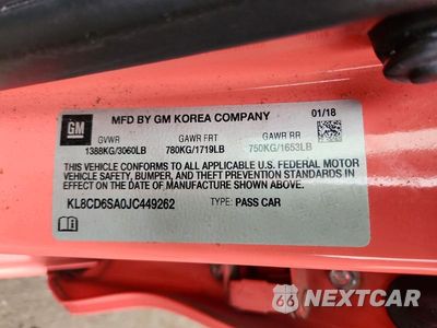 Zdjęcie 13 z 13 samochodu: 2018 CHEVROLET SPARK 1LT VIN:KL8CD6SA0JC449262 - miniatura