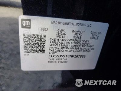 Zdjęcie 12 z 12 samochodu: 2022 CHEVROLET MALIBU LT VIN:1G1ZD5ST8NF167669 - miniatura