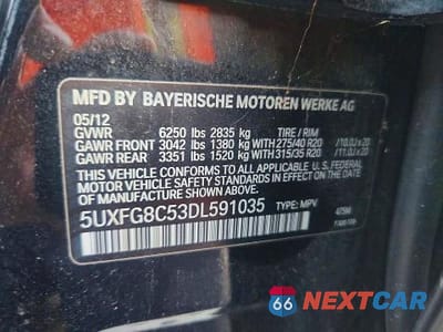 Zdjęcie 14 z 14 samochodu: 2013 BMW X6 XDRIVE50I VIN:5UXFG8C53DL591035 - miniatura