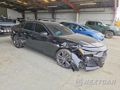 Czwarte zdjęcie samochodu z boku: 2022 ACURA TLX TECH A VIN:19UUB6F52NA001798 - miniatura