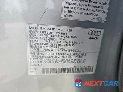 Zdjęcie 13 z 13 samochodu: 2008 AUDI Q7 3.6 QUATTRO PREMIUM VIN:WA1BY74L38D059220 - miniatura