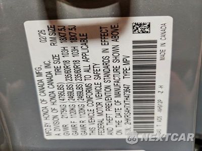 Zdjęcie 14 z 14 samochodu: 2026 HONDA CR-V EXL VIN:2HKRS4H7XTH473647 - miniatura