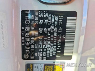 Zdjęcie 13 z 13 samochodu: 2019 KIA SORENTO EX V6 VIN:5XYPH4A51KG473959 - miniatura