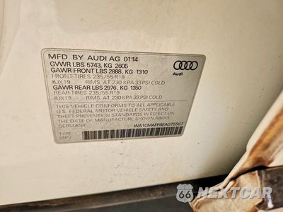 Zdjęcie 13 z 13 samochodu: 2014 AUDI Q5 TDI PREMIUM PLUS VIN:WA1CMAFP8EA075567 - miniatura