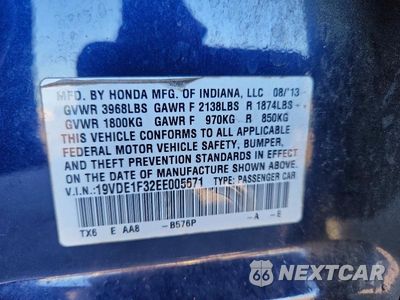 Zdjęcie 13 z 13 samochodu: 2014 ACURA ILX 20 VIN:19VDE1F32EE005671 - miniatura