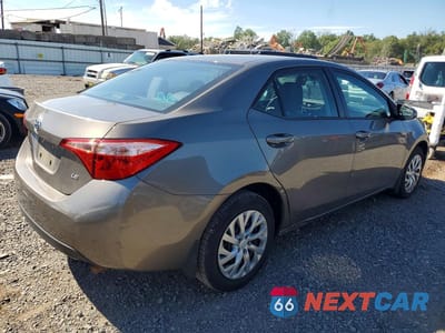 Trzecie zdjęcie samochodu z tyłu: 2019 TOYOTA COROLLA LE VIN:2T1BURHE7KC197369 - miniatura