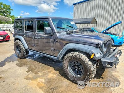 Czwarte zdjęcie samochodu z boku: 2020 JEEP WRANGLER UNLIMITED SPORT VIN:1C4HJXDG6LW241854 - miniatura
