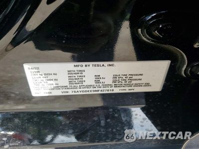 Zdjęcie 13 z 13 samochodu: 2022 TESLA MODEL Y VIN:7SAYGDEE9NF427618 - miniatura